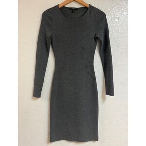 MANRICO Cashmere Manhattan Grey Sweater Dress 100% Cashmere Italy Long Sleeve M